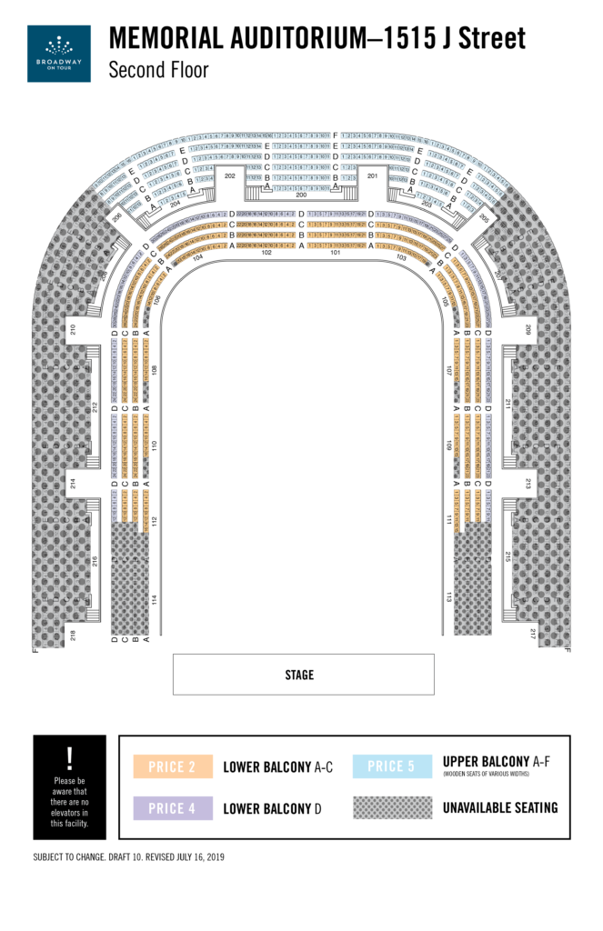 Sacramento Memorial Auditorium Seating Chart: A Visual Reference of ...